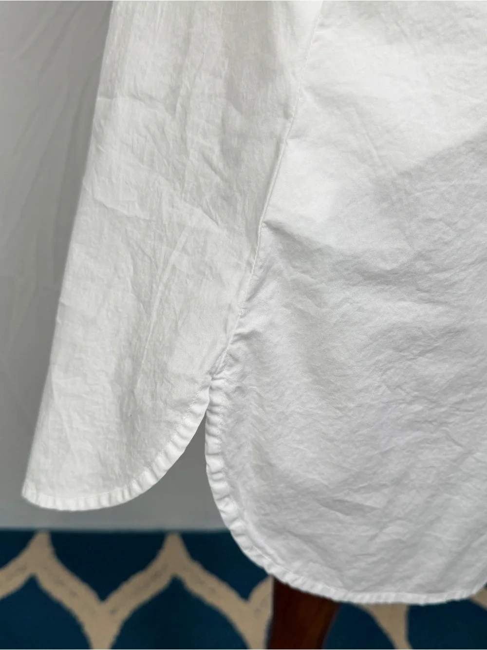Old Navy White Short-Sleeve Shirt Dress with pockets. Coastal, clean and classic